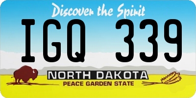 ND license plate IGQ339