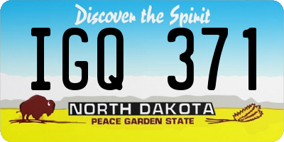 ND license plate IGQ371