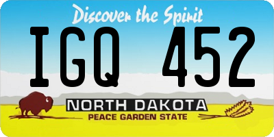 ND license plate IGQ452