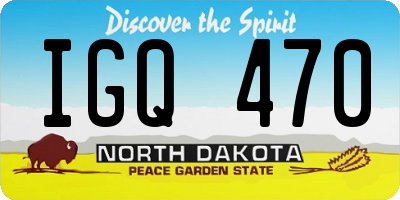 ND license plate IGQ470