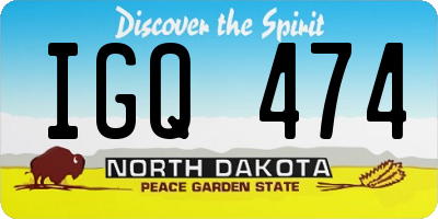 ND license plate IGQ474