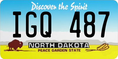 ND license plate IGQ487