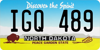 ND license plate IGQ489