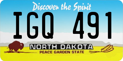 ND license plate IGQ491