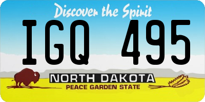 ND license plate IGQ495
