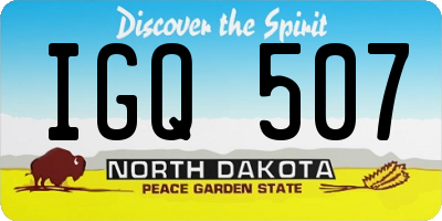 ND license plate IGQ507
