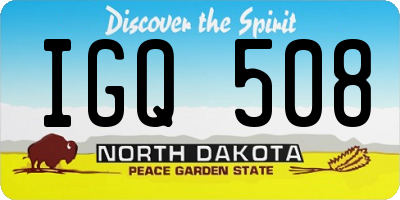 ND license plate IGQ508