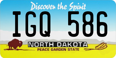 ND license plate IGQ586