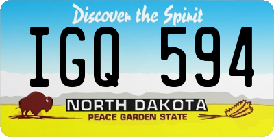 ND license plate IGQ594