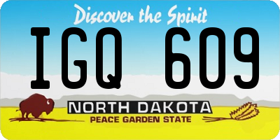 ND license plate IGQ609