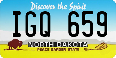 ND license plate IGQ659