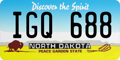 ND license plate IGQ688