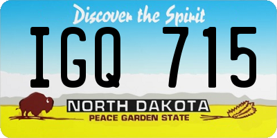 ND license plate IGQ715