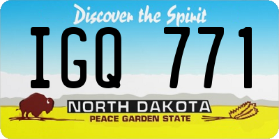 ND license plate IGQ771