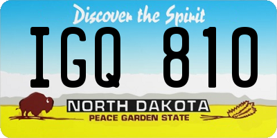ND license plate IGQ810