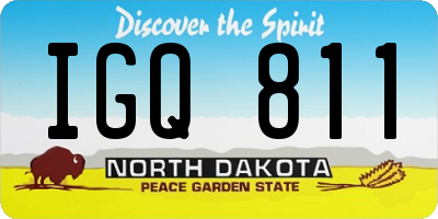 ND license plate IGQ811