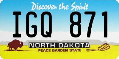 ND license plate IGQ871