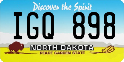 ND license plate IGQ898