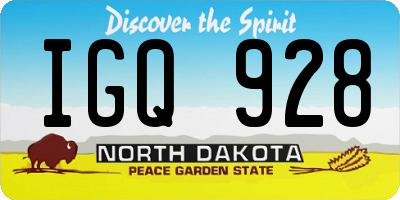 ND license plate IGQ928
