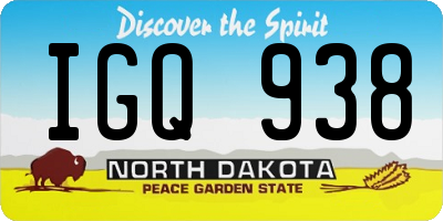 ND license plate IGQ938