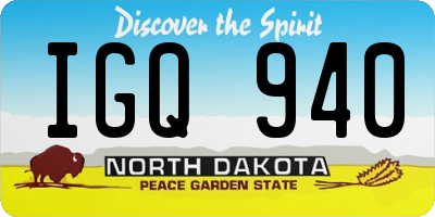 ND license plate IGQ940