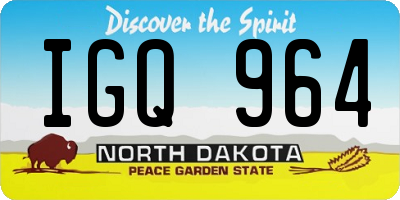 ND license plate IGQ964