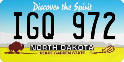 ND license plate IGQ972