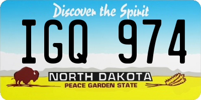 ND license plate IGQ974