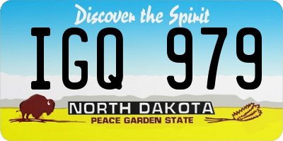 ND license plate IGQ979