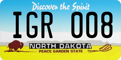 ND license plate IGR008