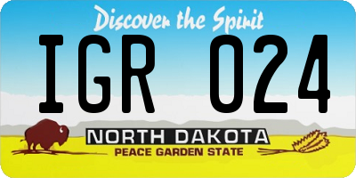 ND license plate IGR024