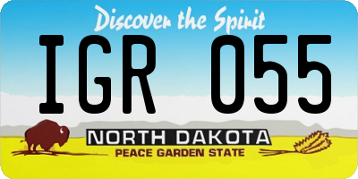 ND license plate IGR055