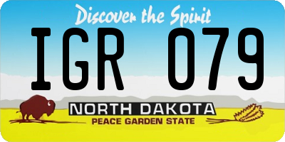 ND license plate IGR079