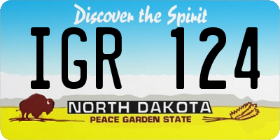 ND license plate IGR124