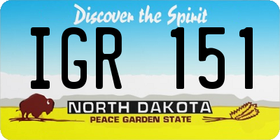 ND license plate IGR151