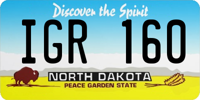 ND license plate IGR160