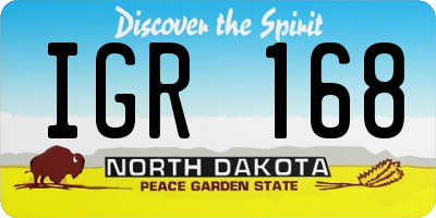 ND license plate IGR168