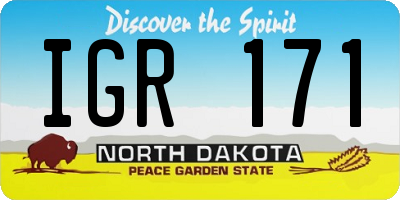 ND license plate IGR171