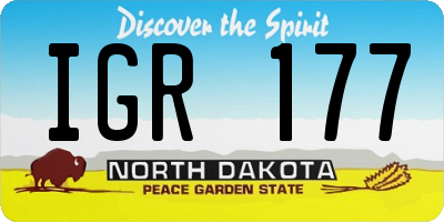 ND license plate IGR177