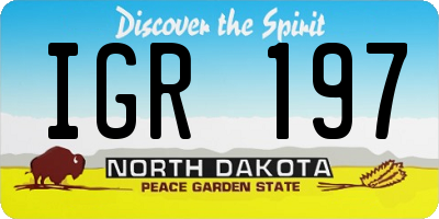 ND license plate IGR197