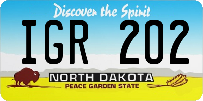 ND license plate IGR202