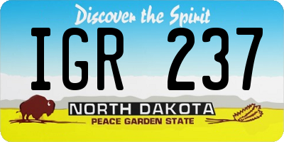 ND license plate IGR237