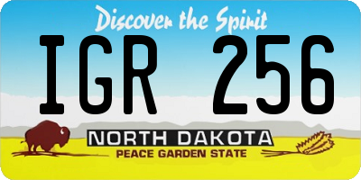 ND license plate IGR256
