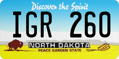 ND license plate IGR260