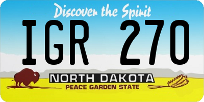 ND license plate IGR270