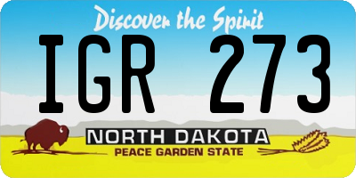 ND license plate IGR273