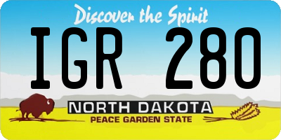 ND license plate IGR280
