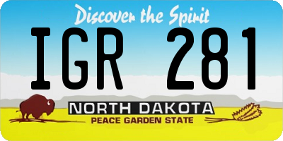 ND license plate IGR281