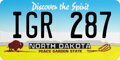 ND license plate IGR287