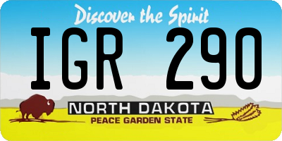 ND license plate IGR290